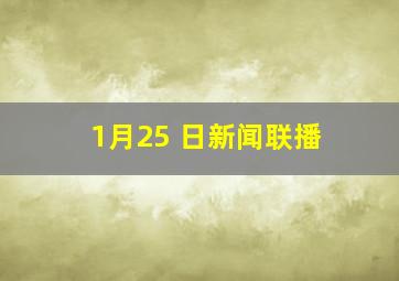 1月25 日新闻联播